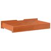 vidaXL Under-bed Drawer Wax Brown Solid Pine Wood Standard