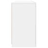 vidaXL Sideboard White Engineered wood, glass Medium Sideboard