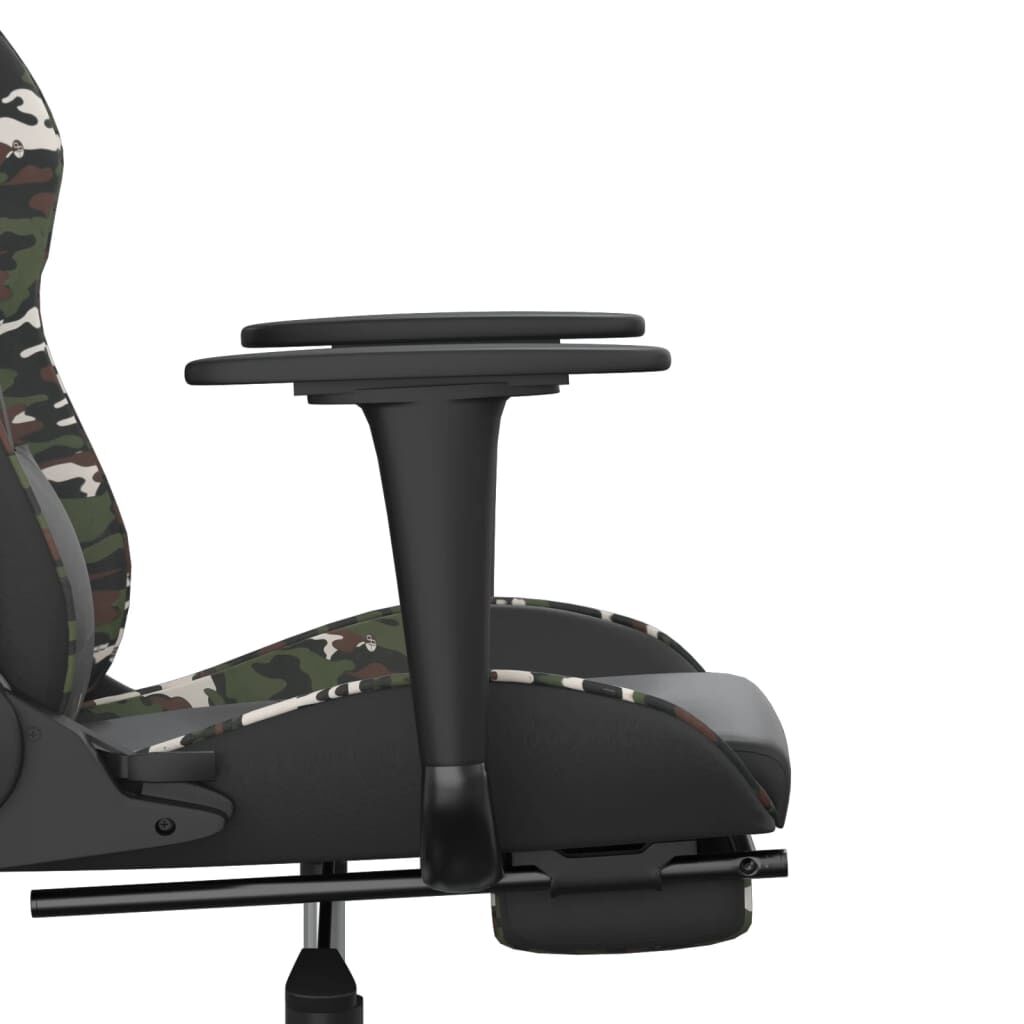 vidaXL Gaming Chair Black and camouflage Faux leather, metal, plywood