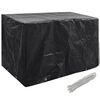 vidaXL Garden Furniture Cover Set of 2 Black Polyethylene Large