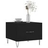 vidaXL Coffee Table Set of 2 Black Engineered wood, Iron Medium