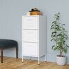 vidaXL Storage Cabinet White Steel Medium Ball-Bearing Storage Cabinet