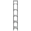 vidaXL Bookshelf Grey Sonoma Engineered wood, powder-coated steel Tall