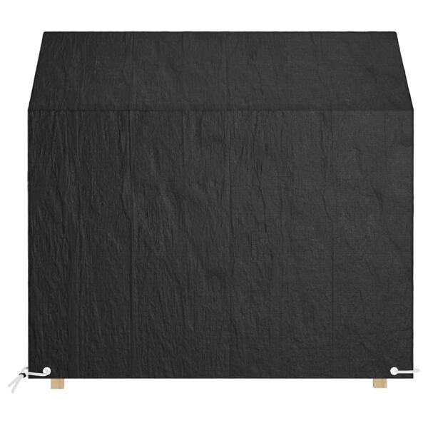 vidaXL Garden Bench Cover Black Polyethylene (PE) 51.2x27.6x27.6/34.6 in
