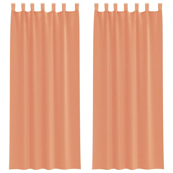 vidaXL Voile Curtains with Loops 2 pcs Terracotta 55.1x102.4"