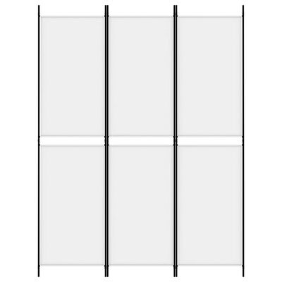 vidaXL 3-Panel Room Divider White 59.1"x78.7" Fabric