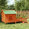 vidaXL Dog Kennel Brown Solid pine wood Large Durable Dog Kennel