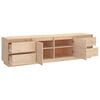 vidaXL TV Cabinet natural pine Solid pine wood Large Storage