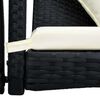 vidaXL Swing Bench Black, Cream White
