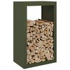 vidaXL Firewood Rack Green 23.6x15.7x39.4" Steel