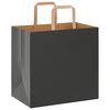 vidaXL Paper Bags 250 pcs with Handles Black 26x17x25 cm