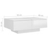 vidaXL Coffee Table High Gloss White Engineered Wood Medium