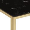 vidaXL Coffee Table Gold, Black Stainless Steel, Toughened Glass Large