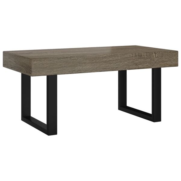 vidaXL Coffee Table Grey MDF with veneer Medium Durable Coffee Table