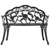 vidaXL Bistro Bench Bronze Cast Aluminum, Cast Iron Medium Sturdy