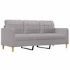 vidaXL 3-Seater Sofa with Footstool Light Gray 70.9" Fabric