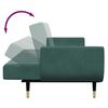 vidaXL Sofa Bed Dark Green Velvet, Wood, Metal Standard