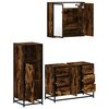 vidaXL Bathroom Furniture Set Smoked Oak Engineered wood Three-piece set