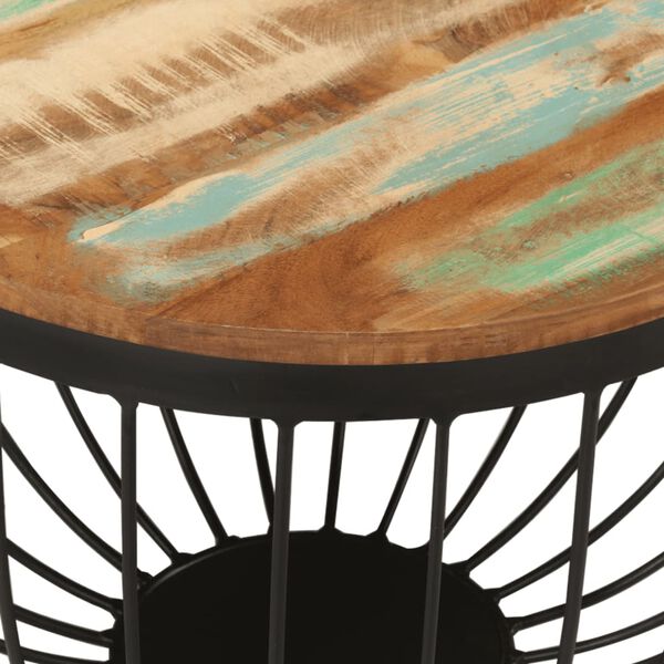 vidaXL Coffee Table Multicolor Solid reclaimed wood, steel Small