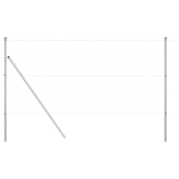 vidaXL Fence Post Other 52 pcs Grey 1.26 x 1.26 x 74.80 in Steel