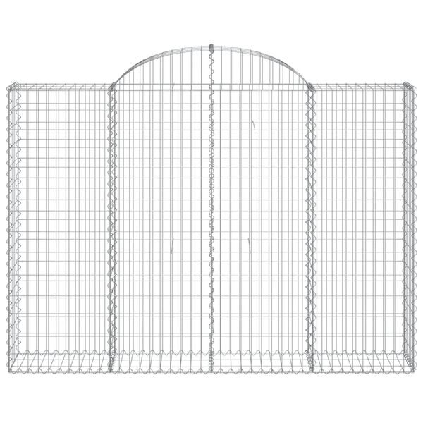 vidaXL Gabion Basket Set of 7 Silver Galvanized Iron