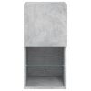 vidaXL TV Cabinet Concrete Gray Engineered wood, Glass Medium TV Cabinet