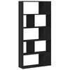 vidaXL Bookcase Black Engineered wood 5-Tier Bookcase Rectangular