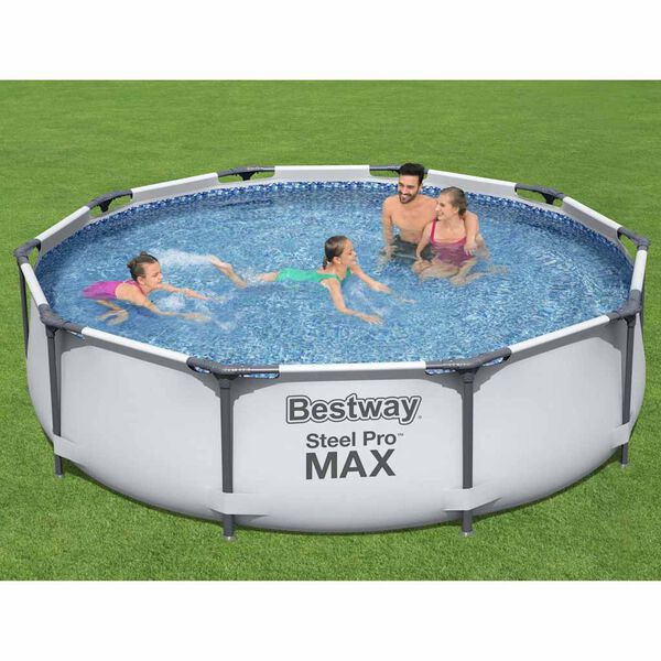 Bestway Swimming Pool Set Grey Tritech material and steel 120.1x29.9 in