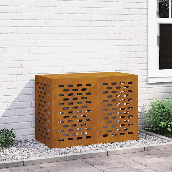 vidaXL Air Conditioner Cover Rusty 39.37 x 19.69 x 27.56 in