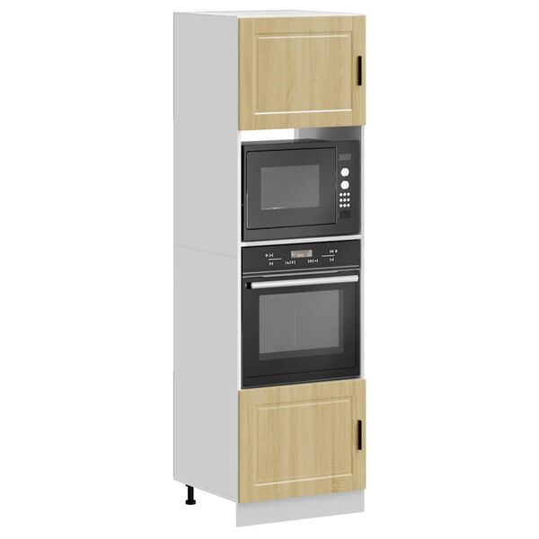 vidaXL Oven Cabinet Set of 2 Sonoma oak Engineered wood Large