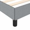 vidaXL Bed Frame Light Gray Polyester Twin Bed Frame Rectangular