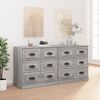vidaXL Sideboard Set of 2 Grey sonoma Engineered wood Medium Sideboard