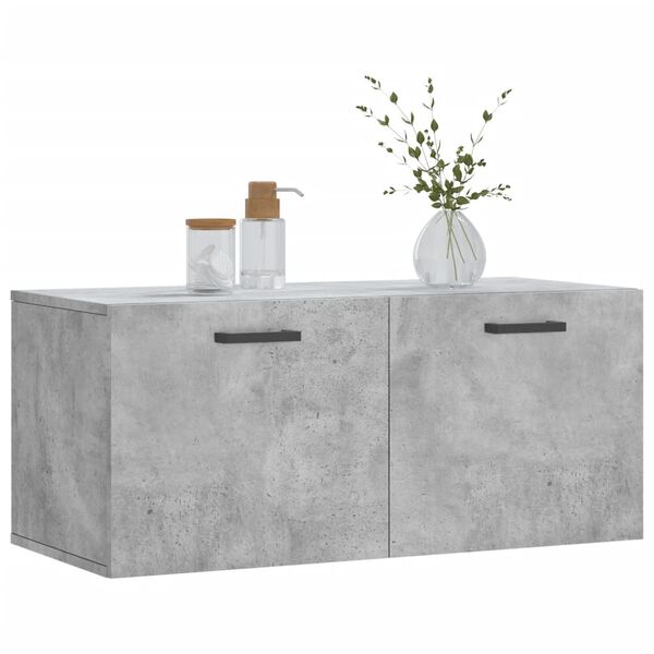 vidaXL Wall Cabinet Concrete Grey Engineered wood Medium Wall Cabinet