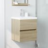 vidaXL Sink Cabinet Sonoma Oak Engineered Wood Compact Sink Cabinet