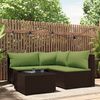vidaXL Patio Lounge Set Brown and Green