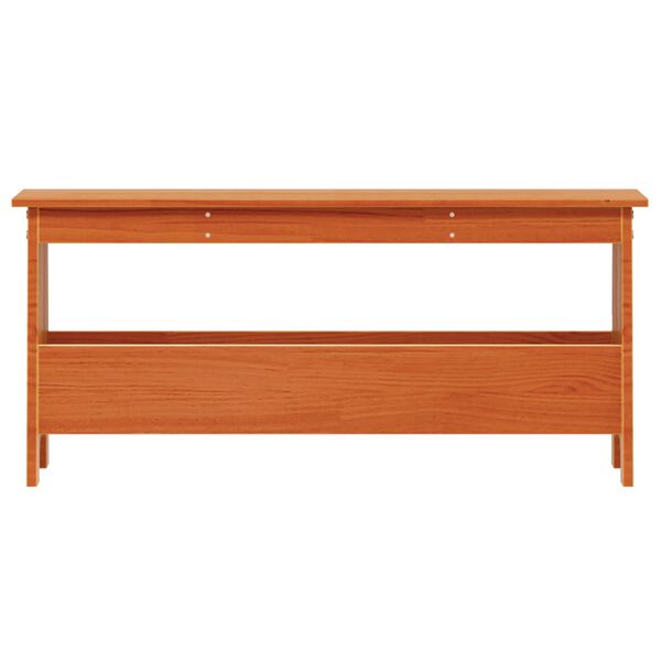 vidaXL Hall Bench Wax Brown Solid Pinewood Medium Hall Bench