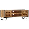 vidaXL TV Cabinet Multicolor Solid mango wood and steel 47.2 in long