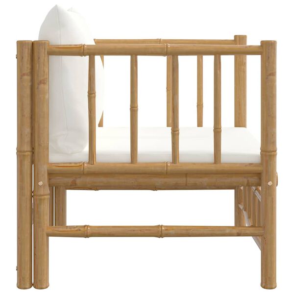 vidaXL Garden Sofa Cream White