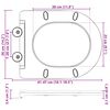 vidaXL Toilet Seat Anthracite 17.32 x 14.33 x 1.34 in Duroplast