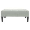 vidaXL Footstool Light Grey Velvet (100% polyester), plywood, plastic