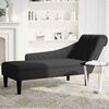 vidaXL Chaise Lounge Black Fabric 57.1 x 22.0 x 27.6 in Stylish Design