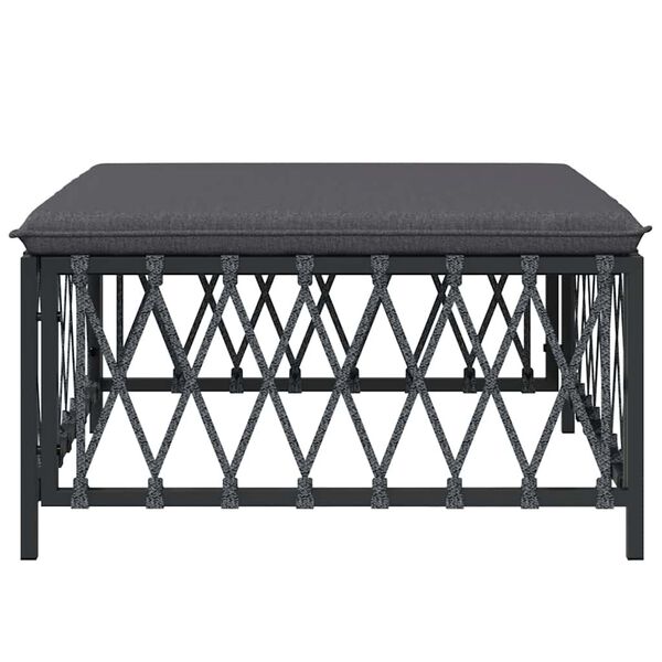 vidaXL Garden Footstool Anthracite