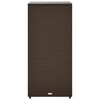 vidaXL Garden Storage Cabinet Brown PE Rattan, Powder-Coated Steel