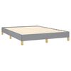 vidaXL Bed Frame Light Gray Polyester Fabric, Plywood, Engineered Wood