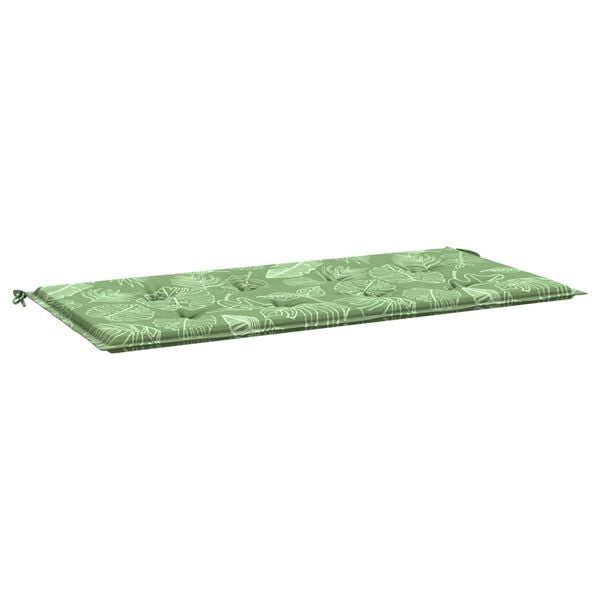 vidaXL Patio Bench Cushion Leaf Pattern 47.2x19.7x1.6" Oxford Fabric