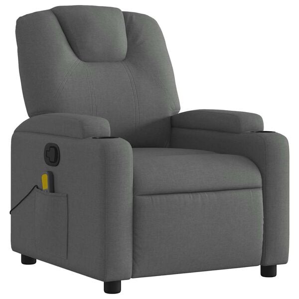 vidaXL Massage Recliner Chair Dark grey