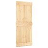 vidaXL Sliding Door with Hardware Set 33.5"x82.7" Solid Wood Pine