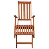 vidaXL Deck Chair Taupe Solid Acacia hardwood Standard Foldable