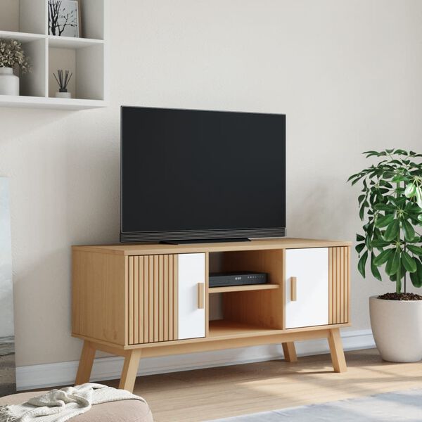 vidaXL TV Cabinet White and brown