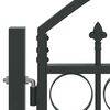 vidaXL Fence Gate Double Door with Arched Top Steel 118.1x59.1" Black